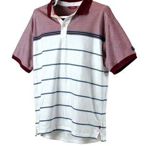 Izod Men's Polo Shirt - Maroon and White XXL Excellent!! Rarely worn! Golf ⛳️